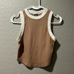 Brown and white tank top/Wild Fable/ Size Medium